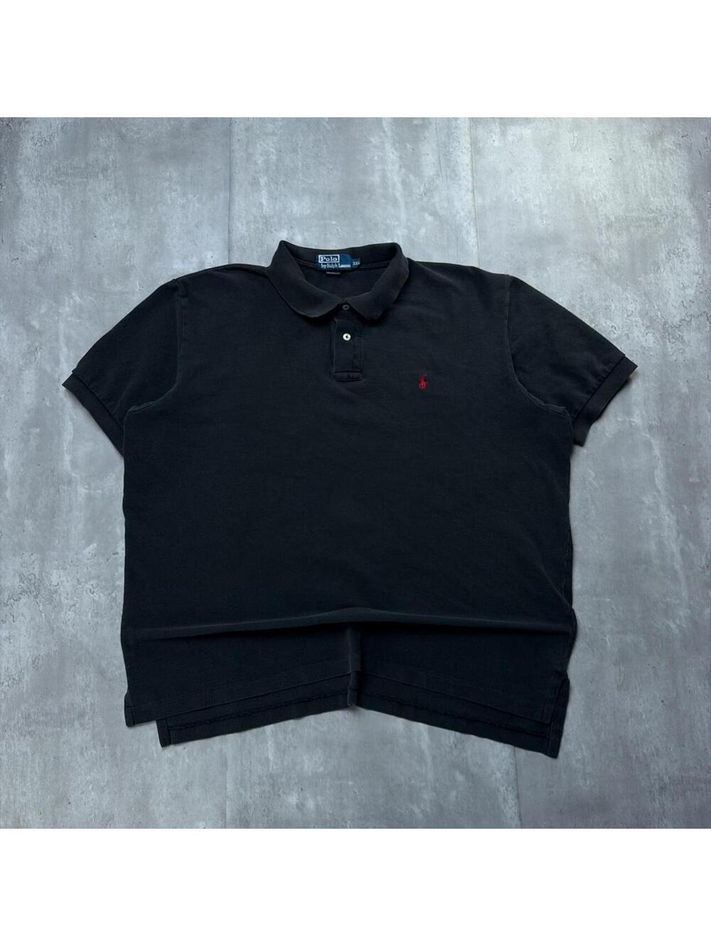 Vintage Black Polo Ralph Lauren Grunge Skater Polo Shirt